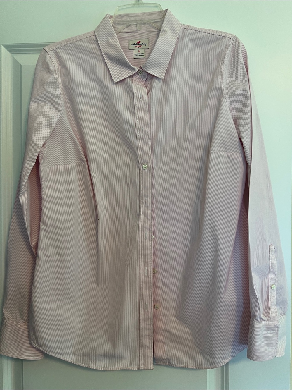 Brooks Brothers Women’s Light Pink Striped Button-Down Shirt
